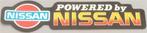 Powered by Nissan metallic sticker #1, Auto diversen, Autostickers, Ophalen of Verzenden