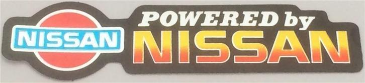 Powered by Nissan metallic sticker #1, Auto diversen, Autostickers, Ophalen of Verzenden