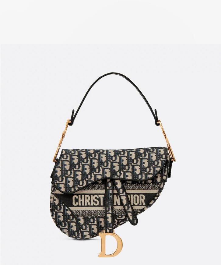Cristian Dior, Sieraden, Tassen en Uiterlijk, Tassen | Damestassen, Zo goed als nieuw, Blauw, Ophalen of Verzenden
