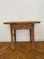 Houten tafeltje, Huis en Inrichting, Tafels | Bijzettafels, Ophalen, Zo goed als nieuw, 75 cm of meer, 60 cm of meer