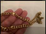 Prachtige vintage gouden ketting  gourmetschakel verguld 14, Sieraden, Tassen en Uiterlijk, Kettingen, Verzenden, Zo goed als nieuw