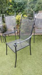 6 royal garden excelsior tuinstoelen, Ophalen, Gebruikt, Metaal, Stapelbaar