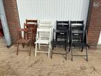 Houten Klapstoelen - verschillende kleuren, Ophalen, Gebruikt, Overige kleuren, Onbekend