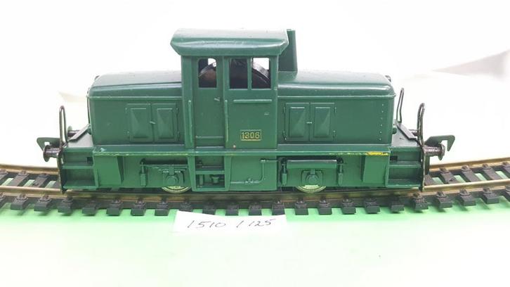 Fleischmann HO 1306 DB Diesel Rangeer locomotief groen 1961, Hobby en Vrije tijd, Modeltreinen | H0, Gebruikt, Locomotief, Gelijkstroom