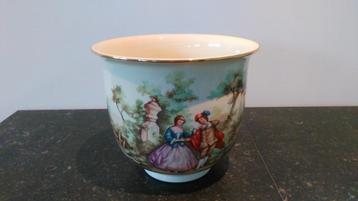 Vintage bloempot FRAGONARD Ø 26cm Aziatisch beschikbaar voor biedingen