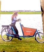 Elektrische bakfiets cargo bike short petrolblauw nieuwe acc, Zo goed als nieuw, 2 kinderen, Elektrisch, Ophalen