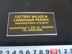 sticker helmond cattery wilhelm langhaar perzen kittens, Ophalen, Zo goed als nieuw