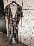 Exxcellent Travelstof Overslagjurk Maat 48, Beige, Maat 46/48 (XL) of groter, Ophalen of Verzenden, Gedragen