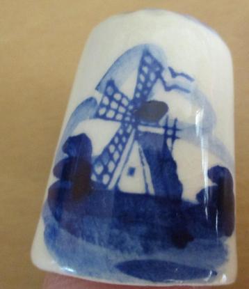 vingerhoedje molen Delfts blauw Handpainted delfts blue beschikbaar voor biedingen