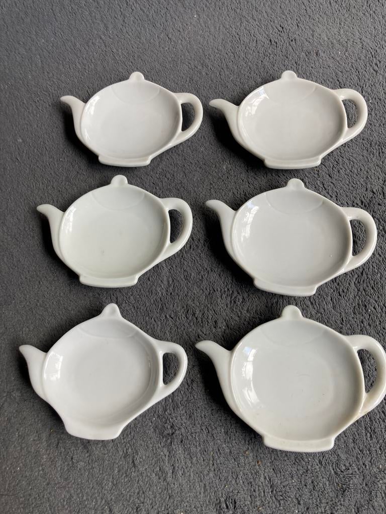 6x VINTAGE THEETIP / THEEZAKJES / THEE ZEEF “schoteltjes”, Ophalen of Verzenden