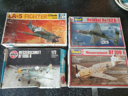 4 oorlogsvliegtuig bouwdozen 1:72, Hobby en Vrije tijd, Modelbouw | Vliegtuigen en Helikopters, Zo goed als nieuw, 1:72 tot 1:144
