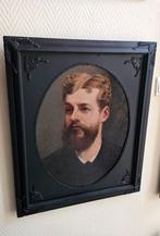 19e eeuws portretschilderij. Olieverf op linnen., Ophalen of Verzenden