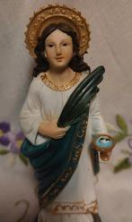 1224 Mooi beeldje van de Heilige Lucia, Ophalen of Verzenden, Zo goed als nieuw, Beeld(je), Christendom | Katholiek