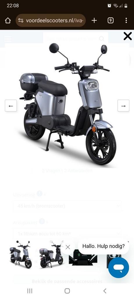 IVA S2, Fietsen en Brommers, Snorfietsen en Snorscooters, Zo goed als nieuw, Overige merken, Elektrisch, Ophalen
