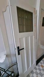 Nette binnendeur met glas in lood en deurbeslag, Ophalen, Binnendeur, 200 tot 215 cm, Glas