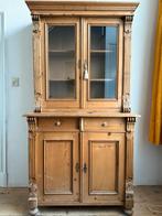 Grenen brocante antieke buffet kast 2 laden - 2 losse delen, Ophalen, Gebruikt, 100 tot 150 cm, 200 cm of meer
