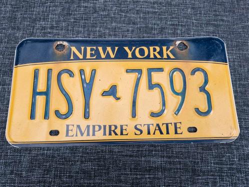 Kentekenplaat New York USA Nummerplaat nummerbord License NY, Verzamelen, Automerken, Motoren en Formule 1, Gebruikt, Auto's, Ophalen of Verzenden