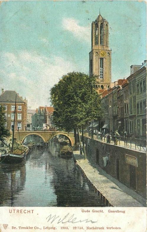 (386-175-028) Utrecht Oude Gracht Gaardbrug, Verzamelen, Ansichtkaarten | Nederland, Utrecht, Verzenden