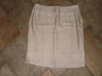 Amia vlot 86% linnen rok mt 54/56 KOOPJE, Beige, Nieuw, Ophalen of Verzenden, .