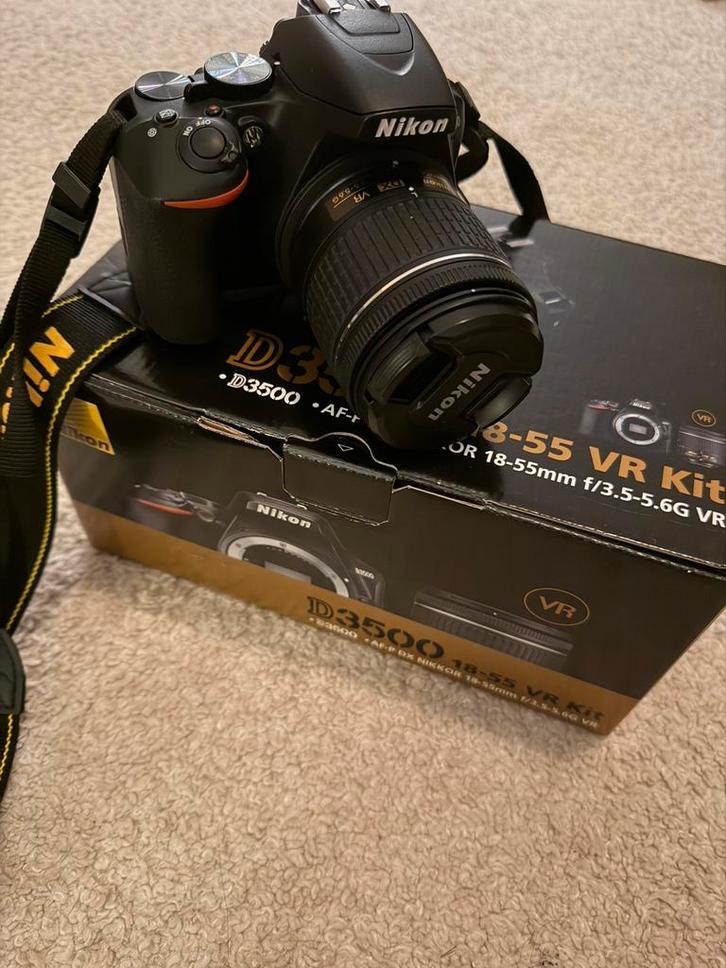 Nikon D3500 + AF-P 18-55mm VR, Audio, Tv en Foto, Fotocamera's Digitaal, Zo goed als nieuw, Spiegelreflex, Nikon, Ophalen