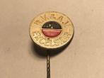 Metalen R.V. & A.V. EXCELSIOR VOETBALCLUB Speld (Wit/Zwart)., Verzenden, Zo goed als nieuw, Sport, Speldje of Pin