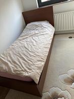 Zo Goed Als Nieuw Bed - Zelf Demonteren inc matras, Ophalen, 90 cm, Eenpersoons, Bruin
