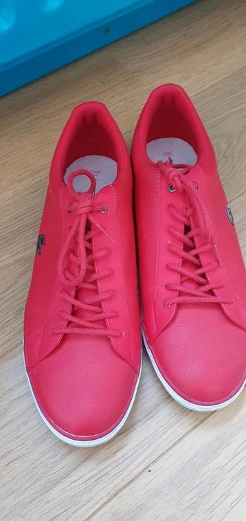 LACOSTE RODE SNEAKERS...maat 47...ZGAN beschikbaar voor biedingen