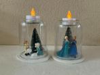 Disney Frozen - anna en elsa in stolp / waxine houder, Ophalen, Overige figuren, Zo goed als nieuw, Beeldje of Figuurtje