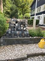 Stapelstenen donkergrijs, Tuin en Terras, Ophalen, Gebruikt, Beton, Minder dan 100 cm