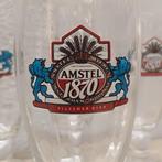 VINTAGE AMSTEL AMSTERDAM 1870 GLAZEN BIERGLAZEN, Ophalen of Verzenden, Zo goed als nieuw, Glas of Glazen, Amstel
