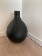 Mat zwart gespoten vaas, Huis en Inrichting, Woonaccessoires | Vazen, Ophalen, Zwart, Minder dan 50 cm, Glas