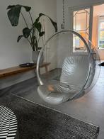 Bubble chair van Eero Aarnio hang ei zilver leer, Huis en Inrichting, Fauteuils, Ophalen, Tijdloos, modern, 75 tot 100 cm, Zo goed als nieuw