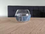 Theelichthouder glas met blauwe stof PTMD, Overige materialen, Blauw, Nieuw, Ophalen of Verzenden
