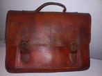 Vintage Bruine Schooltas - Alpe d'HuZes, Overige merken, Gebruikt, Bruin, Ophalen of Verzenden