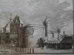 Dubbelgravure Hezelpoort Nijmegen Hezelstraat Spilman 1732, Antiek en Kunst, Kunst | Etsen en Gravures, Verzenden