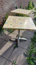 Terrastafels met kunststof blad en aluminium voet, Tuin en Terras, Tuintafels, Ophalen, Zo goed als nieuw, Rechthoekig, Aluminium