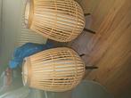 Te koop 2 bamboe staande lampen, Huis en Inrichting, Lampen | Lampenkappen, Ophalen of Verzenden, Zo goed als nieuw, Rechthoekig