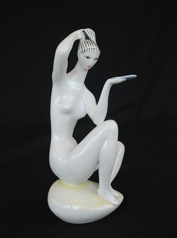 Naakt beeld Art deco stijl. Ontwerper János Török., Antiek en Kunst, Curiosa en Brocante, Ophalen of Verzenden