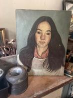 Oud Frans olieverf schilderij - Mentha Brocante, Ophalen of Verzenden