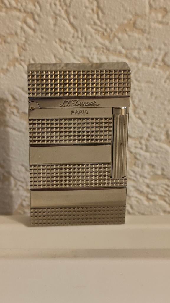 Vintage zilveren aansteker van Saint-Dupont, Parijs, Frankri, Verzamelen, Rookartikelen, Aanstekers en Luciferdoosjes, Ophalen of Verzenden