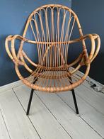 Vintage Rotan/bamboo stoel, Ophalen of Verzenden, Gebruikt, Bruin, Eén