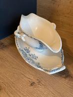 Antieke Sauskom met Onderbord- in prijs verlaagd, Ophalen of Verzenden