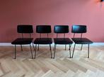 Originele Gispen Cordemeyer 1235 stoelen, 4x, Huis en Inrichting, Ophalen, Overige materialen, Gebruikt, Zwart