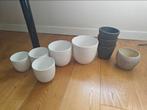 Diverse bloempotten, Tuin en Terras, Bloempotten, Ophalen, Zo goed als nieuw, Rond, Minder dan 25 cm