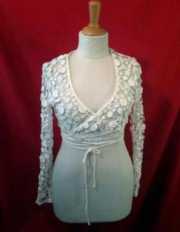 Off White Kant Vestje/Jasje - Maat M beschikbaar voor biedingen