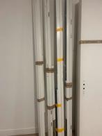 8 opdekdeuren incl beslag en 4 deurposten alles €200,-, Ophalen of Verzenden, Binnendeur, 200 tot 215 cm