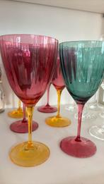 Anna + Nina jazzy pink wijn glazen, Verzamelen, Glas en Borrelglaasjes, Nieuw, Overige typen, Ophalen of Verzenden