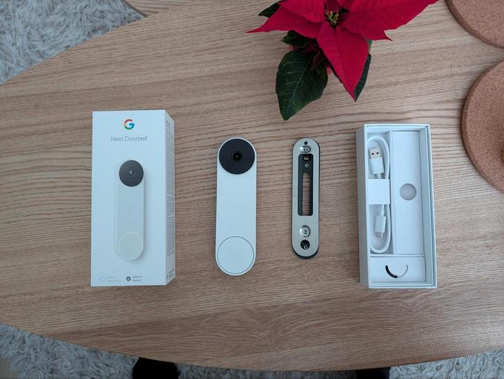 Google Nest Deurbel (Batterij) Inclusief alle toebehoren, Huis en Inrichting, Deurbellen, Zo goed als nieuw, Draadloos, Ingebouwde camera