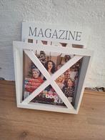 Witte Magazijnrek / Krantenbak Hout, Ophalen, Overige typen, Zo goed als nieuw, Minder dan 100 cm