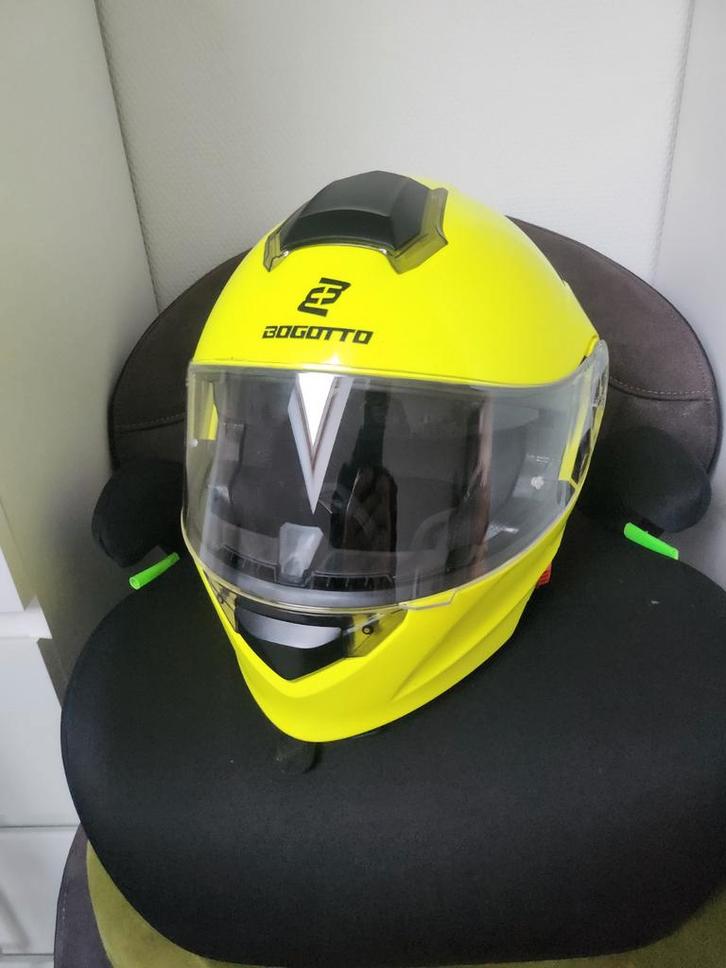Bogotto Integraalhelm - Geel, Motoren, Kleding | Motorhelmen, Dames, Heren, Integraalhelm, M, Overige merken, Tweedehands, Ophalen of Verzenden